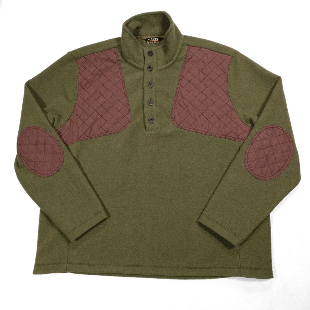 ORVIS Mens XXL New Green Mountain Sharptail Quarter-Snap Pullover Outdoor Jacket